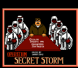 Operation Secret Storm (Homebrew) — Title screen
